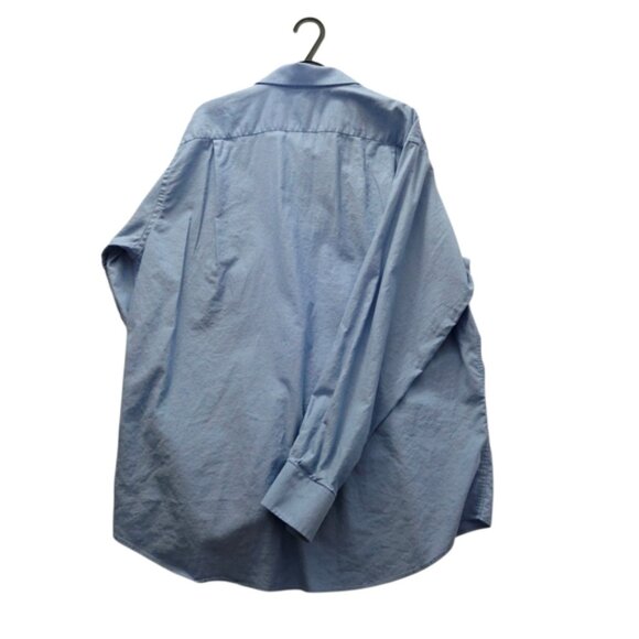 TH-Tommy Hilfiger 100% Cotton Oxford Dress Shirt | Blue Regular Fit | L - Picture 3 of 10